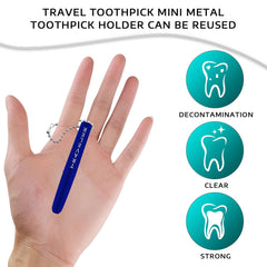 Dental picks attached to keychain