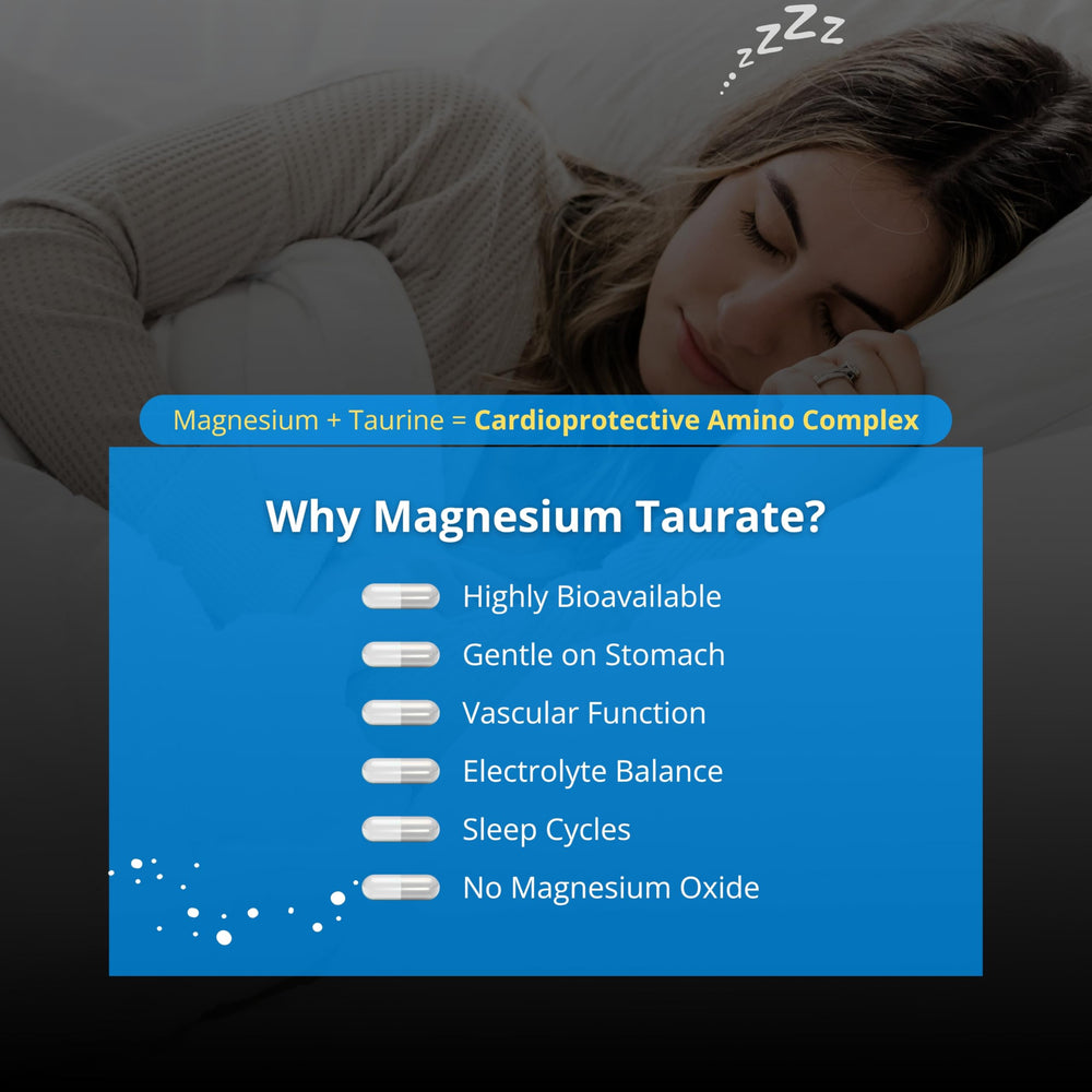 Illustration of blood pressure balance with magnesium taurate