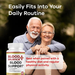 Front view of BloodBalance Plus packaging
