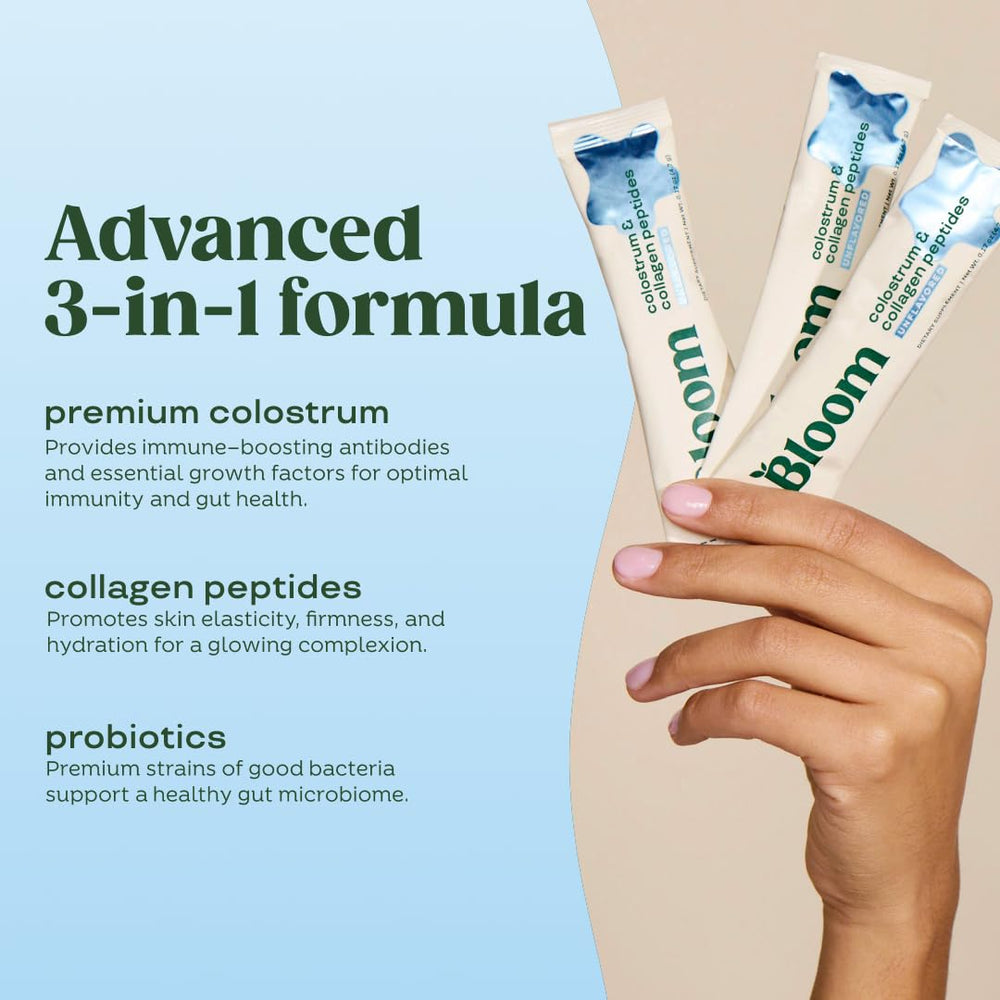 Probiotics and gut health concept for Bloom Nutrition Bovine Colostrum Powder