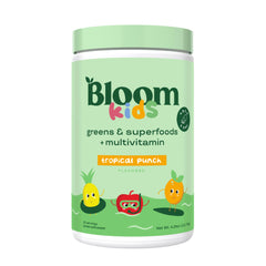 Bloom Nutrition Kids Greens Powder Tropical Punch packaging