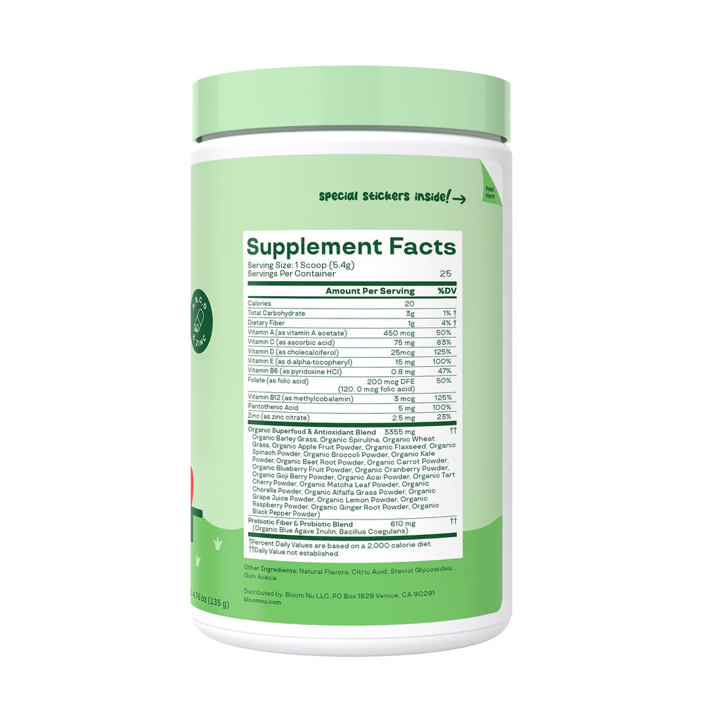 Bloom Nutrition powder texture close-up highlighting fine mixability and smooth blend