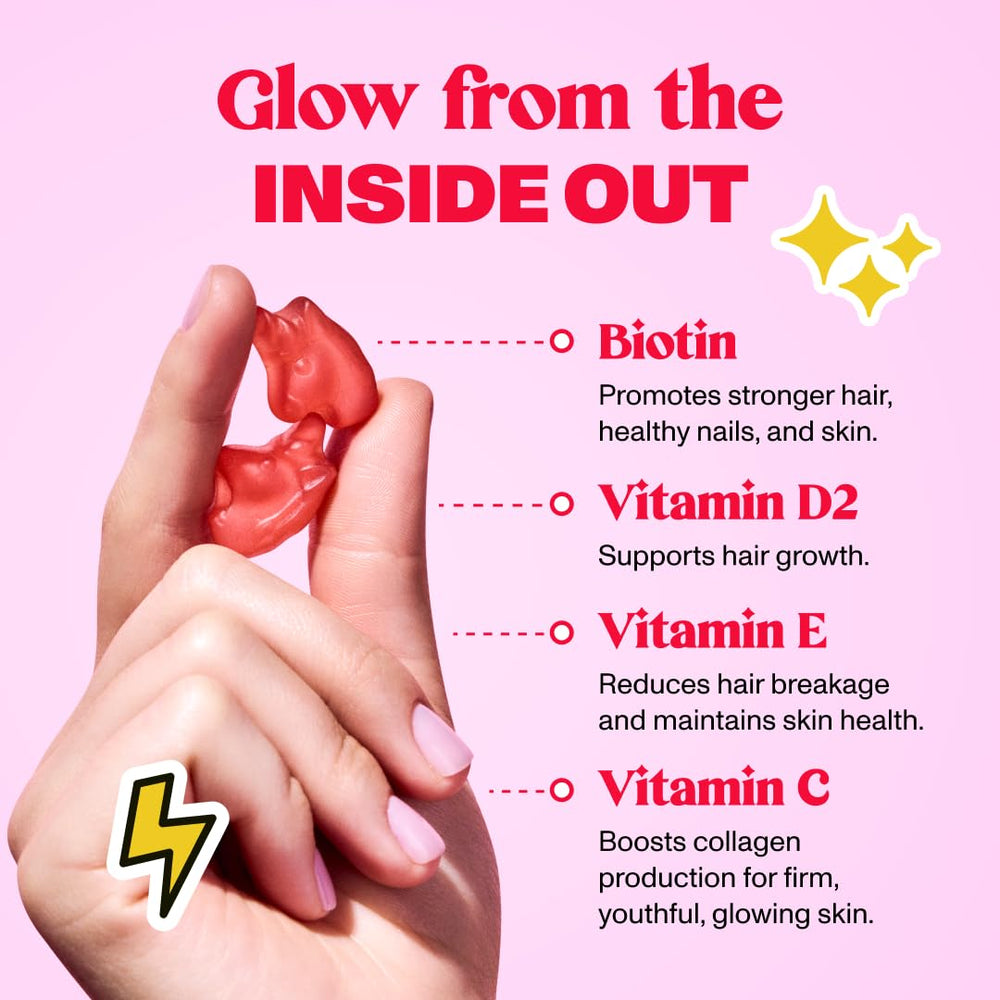 Biotin 5000 mcg and vitamins ingredients close-up