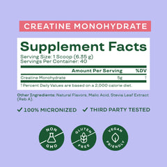 Creatine micronized packaging and label