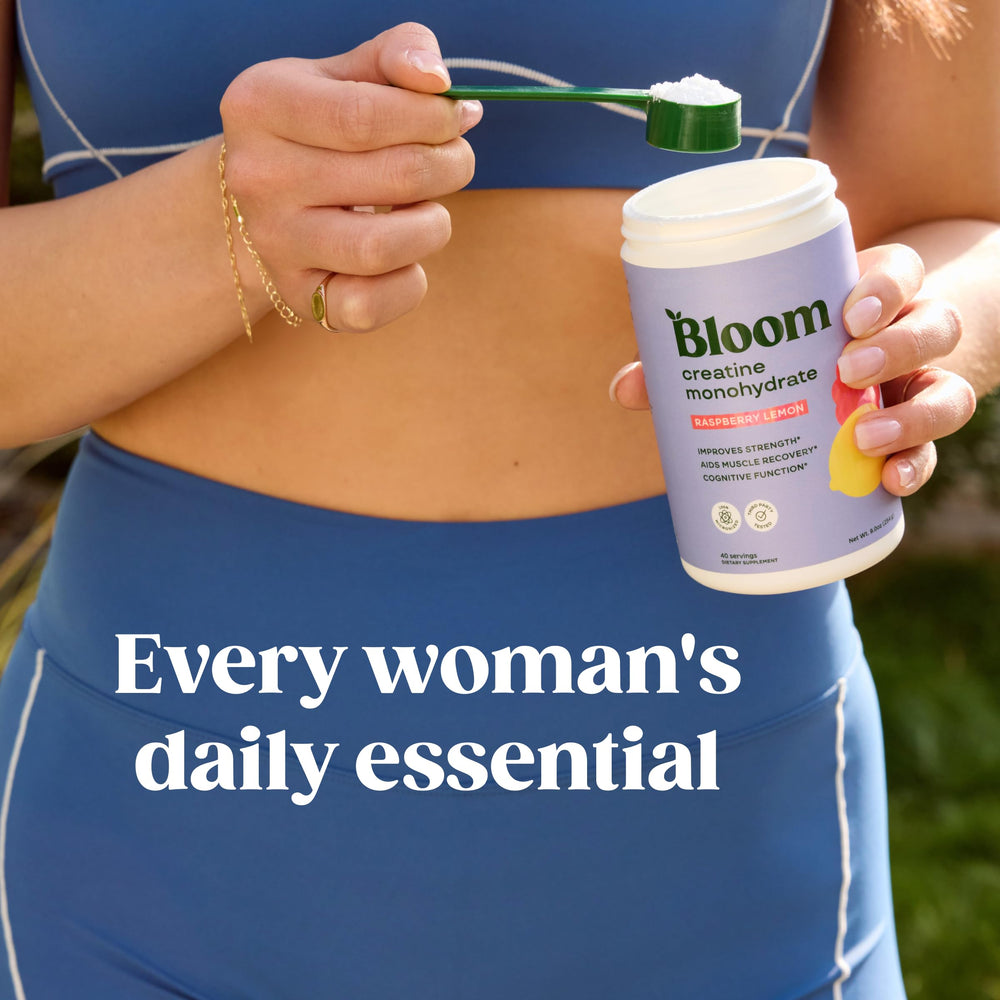 Unflavored Creatine packaging for Bloom Nutrition