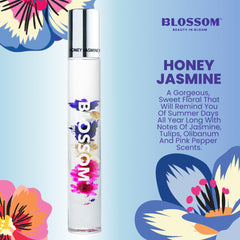 Close-up of the Blossom Honey Jasmine roll-on being applied smoothly