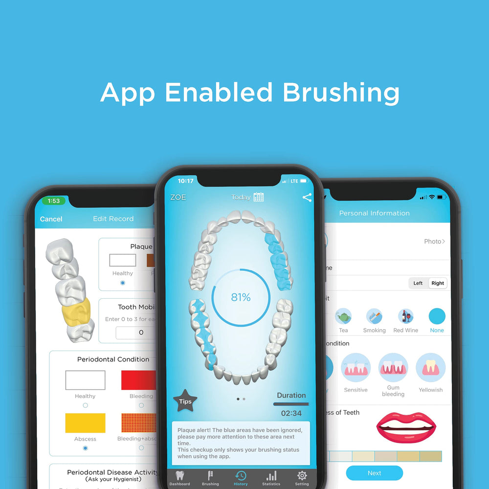 Recharge base for Blu Smart toothbrush in blue