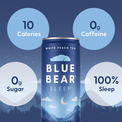 Blue Bear Melatonin Sleep Drink white peach tea ingredients image