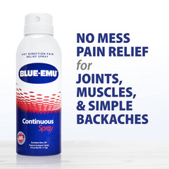 Blue-EMU Continuous Pain Relief Spray odor-free formula helps you apply confidently.