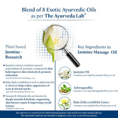 8-herb natural massage oil bottle and label