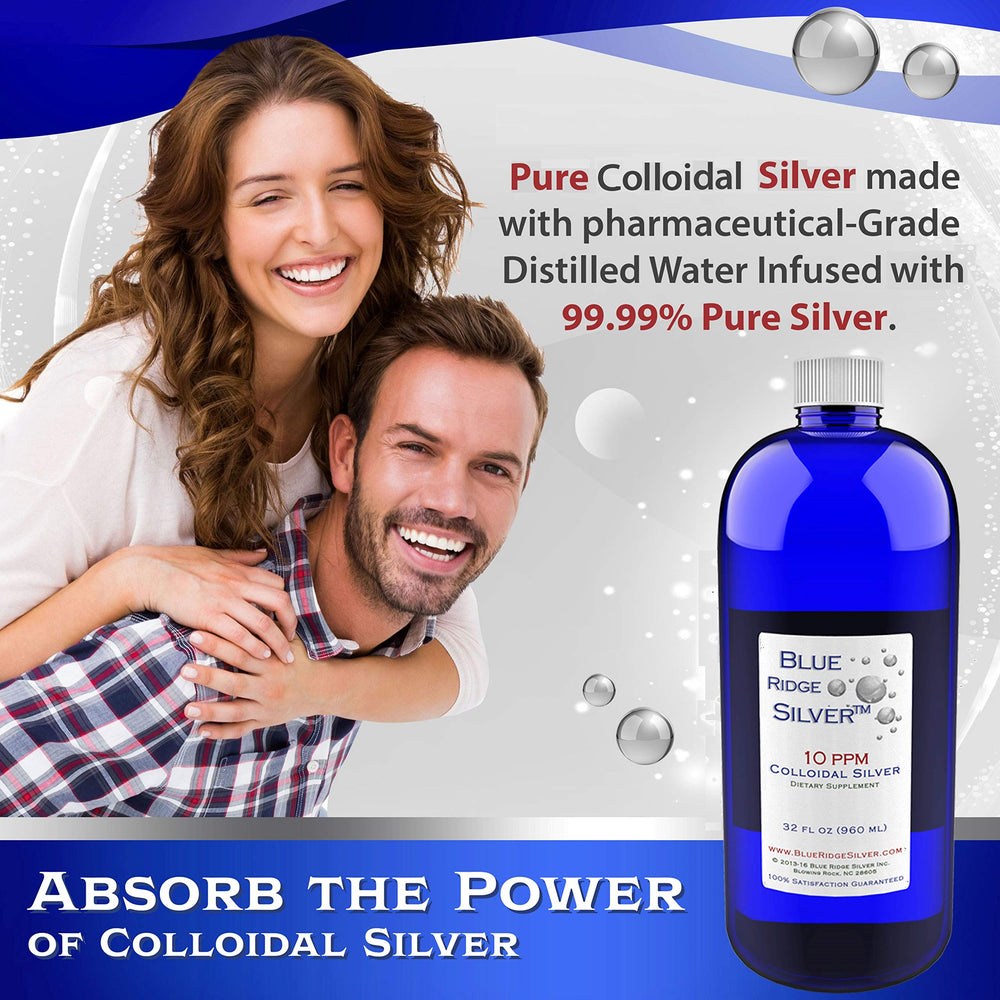 Product shot of Blue Ridge Silver 32 oz container on white surface