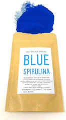 Close-up texture of Blue Spirulina powder