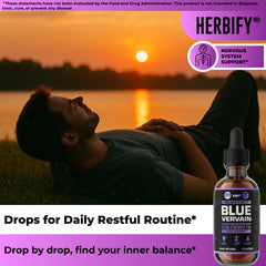 Blue vervain herb and extract bottle