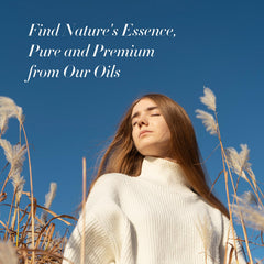 Natural essential oil packaging emphasizing purity and safety