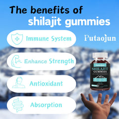 Blueberry-flavored Shilajit gummies