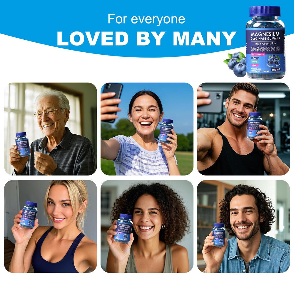 Packaging view of the blueberry magnesium glycinate gummies