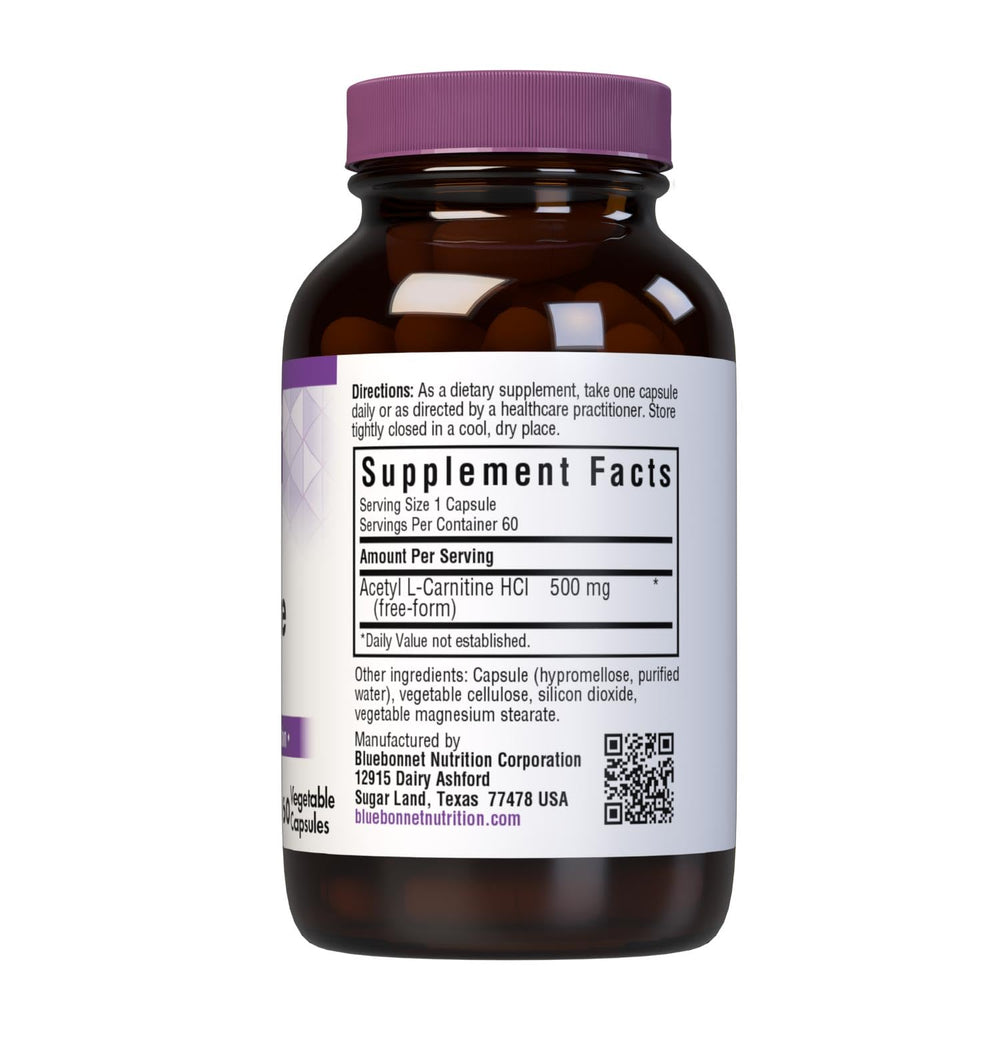 Close-up of Acetyl L-Carnitine 500 mg capsules