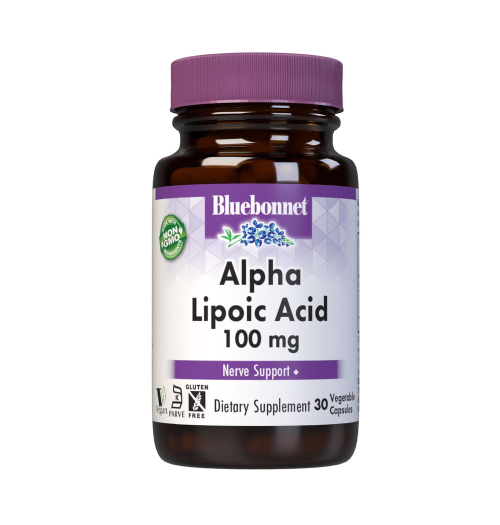 Bluebonnet Nutrition Alpha Lipoic Acid 100 mg bottle front view