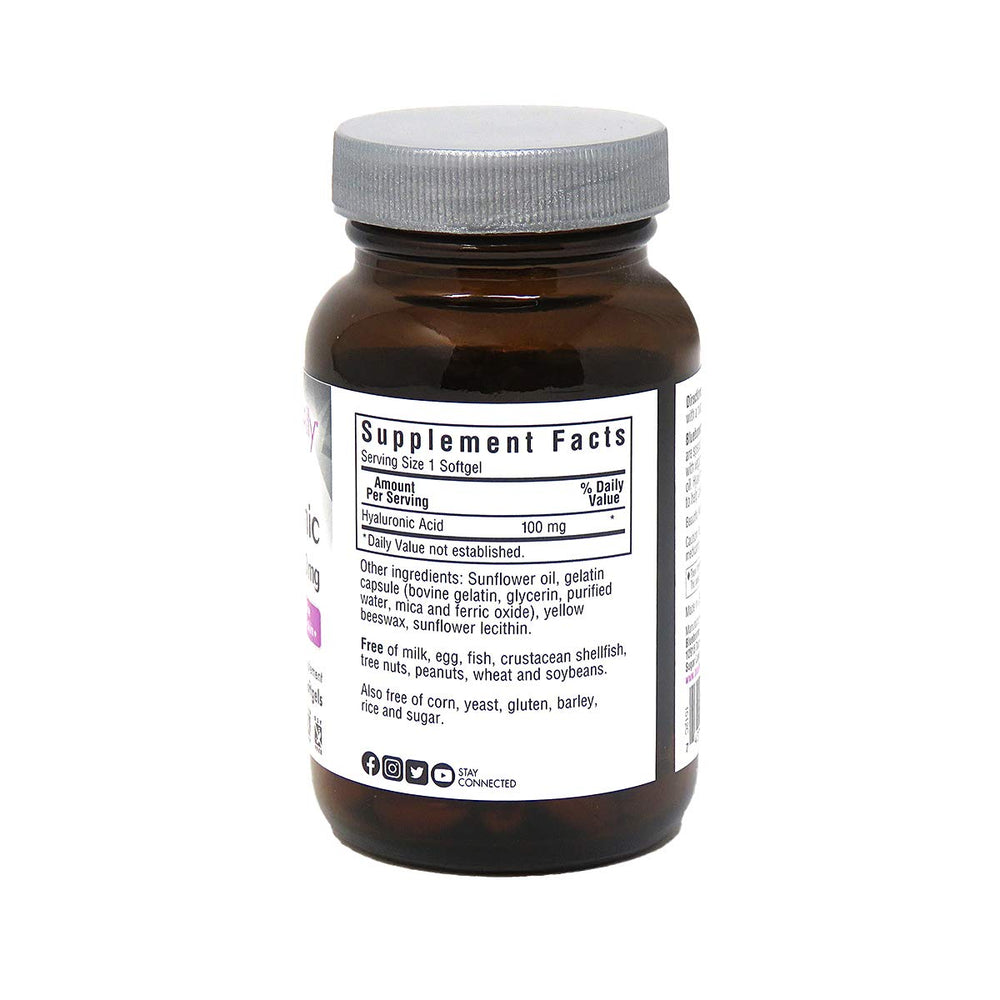 Bluebonnet Beautiful Ally Hyaluronic Acid label close-up