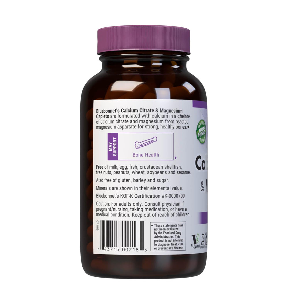 BlueBonnet Calcium Plus Magnesium Caplets serving size and ingredients