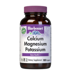 Bluebonnet Calcium Magnesium Potassium supplement bottle – 180 caplets