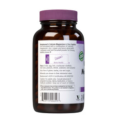 Close-up of Bluebonnet Calcium Magnesium Zinc Caplets 180 count bottle