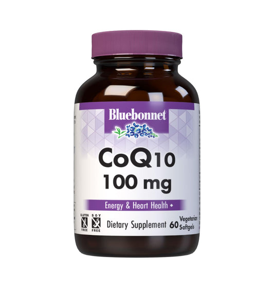 Bluebonnet CoQ10 100 mg Vegetarian Softgels bottle label