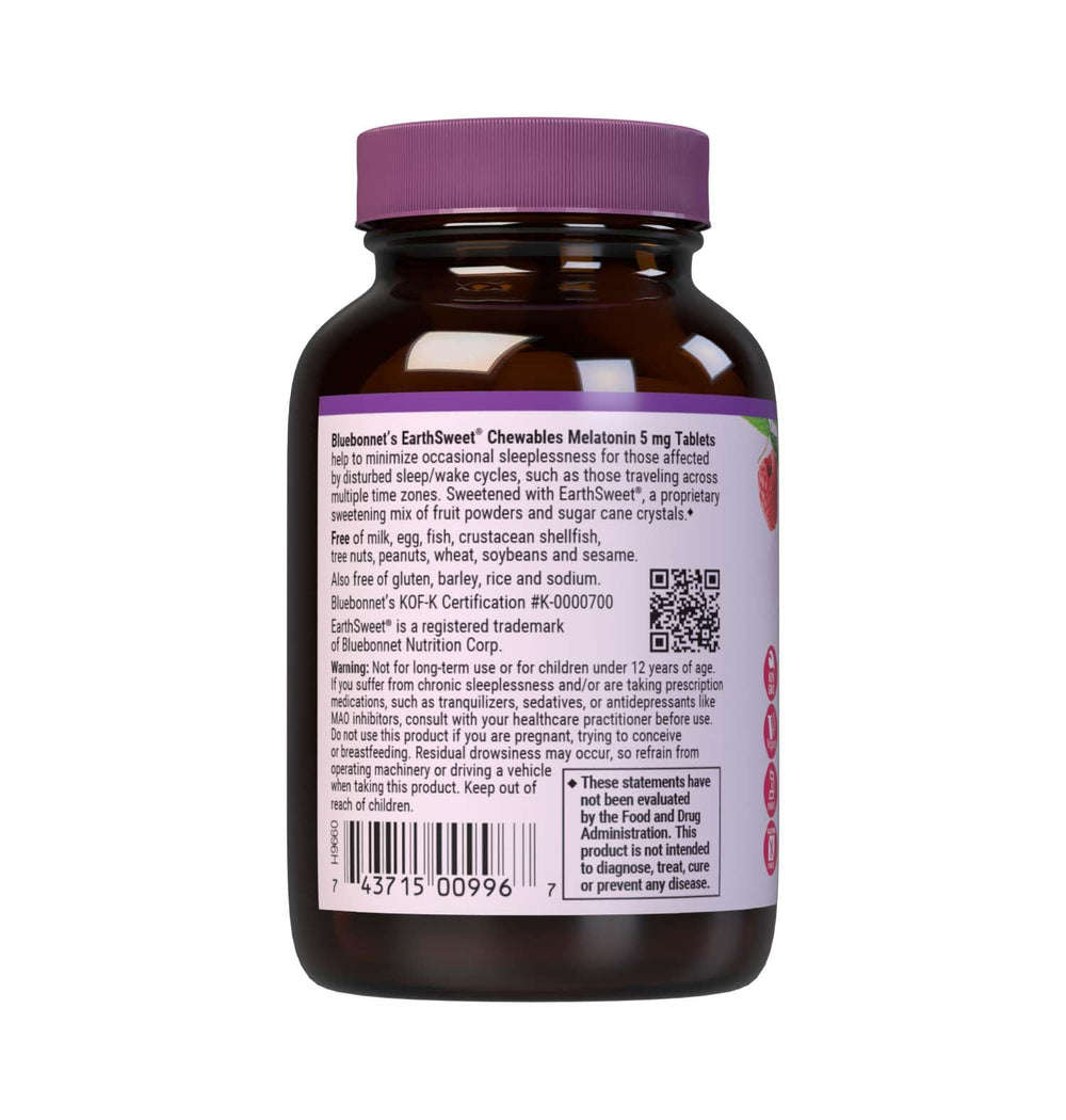 EarthSweet juice blend and ingredients on product label