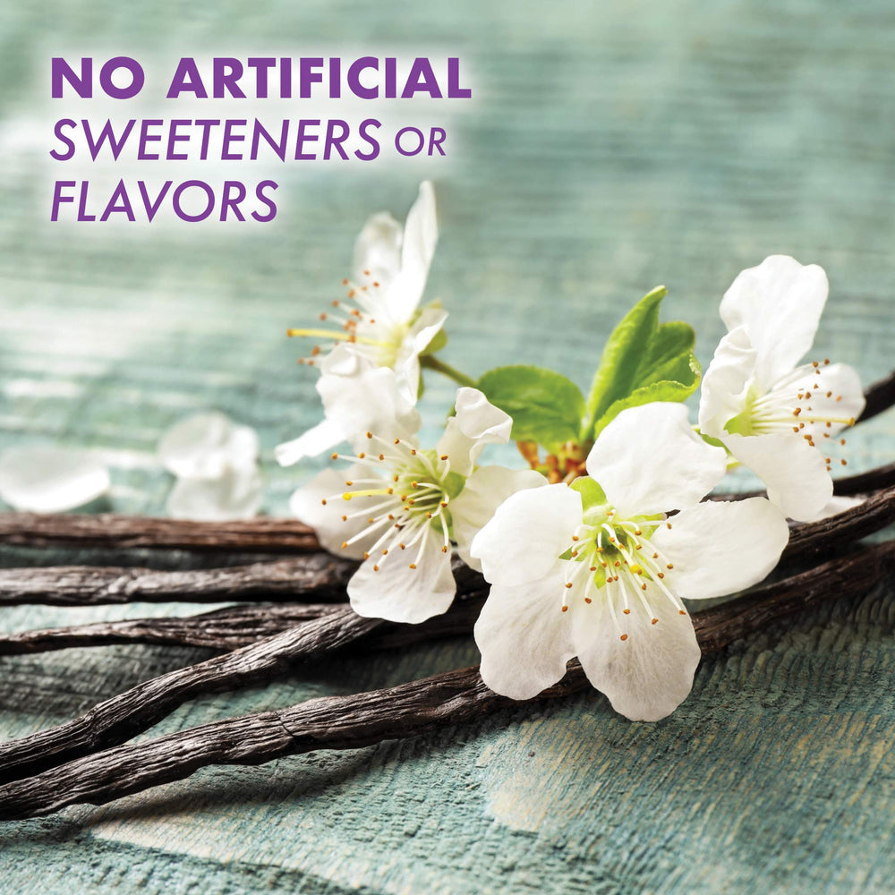 Ingredients and allergen information graphic for EarthSweet vanilla chewables