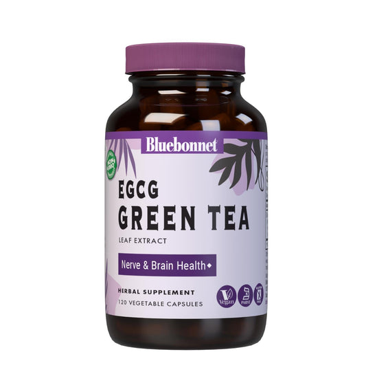 BlueBonnet EGCG Green Tea Leaf Extract Supplement front view with 120 count