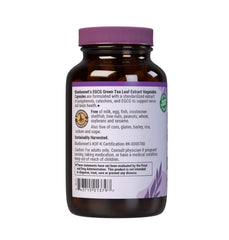 Certifications for BlueBonnet EGCG Green Tea Leaf Extract Supplement: Non-GMO vegan kosher gluten-free