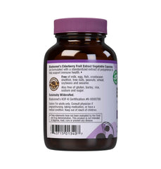 BlueBonnet Elderberry product label listing vegan, gluten-free, non-GMO attributes