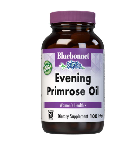 BlueBonnet Evening Primrose Oil Softgels bottle – 500 mg, 100 softgels