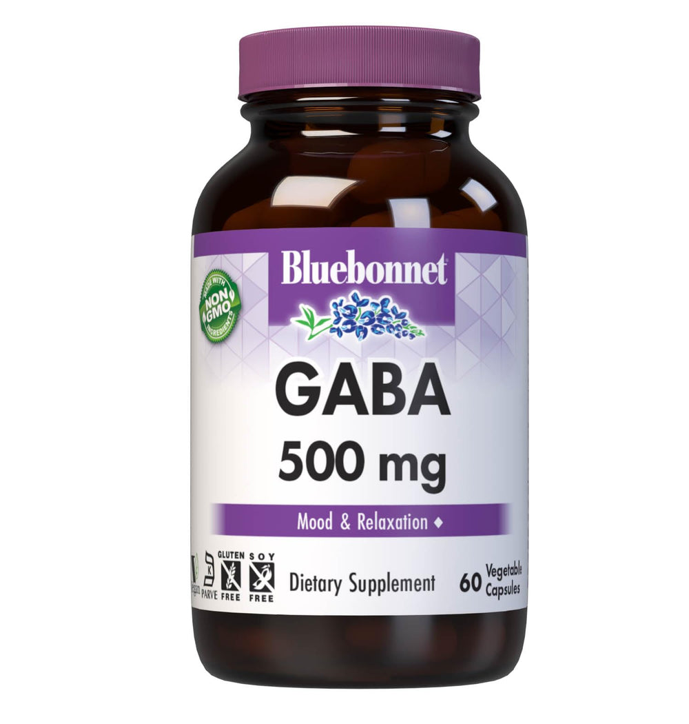 BlueBonnet GABA 500mg bottle front label