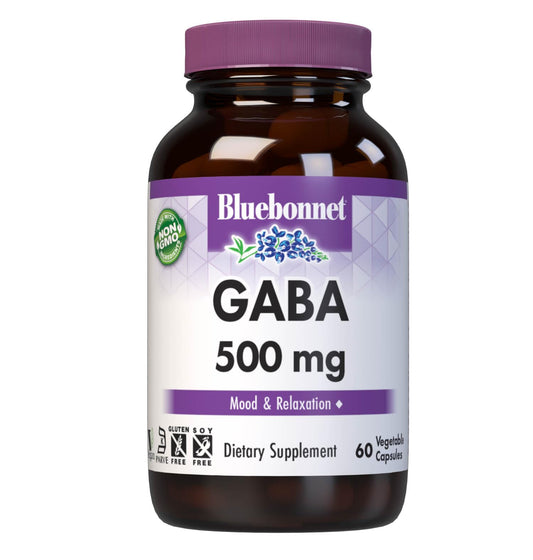 BlueBonnet GABA 500mg bottle front label