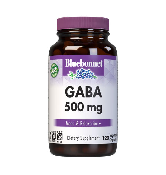 BlueBonnet GABA 500 mg vegetable capsules bottle