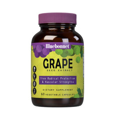 BlueBonnet Super Fruit Grape Seed Extract Capsules bottle - 60 count, white