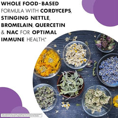Herbal extracts and NAC ingredients illustration within the JustBreathe formula