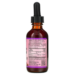 Back label of Bluebonnet Nutrition Liquid Vitamin B12 & Folic Acid bottle with supplement facts