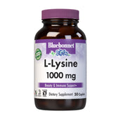 Bluebonnet L-Lysine 1000 mg Caplets bottle front label