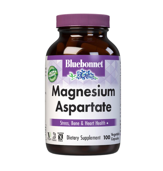 Bluebonnet Magnesium 400 mg chelated magnesium aspartate bottle