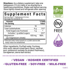 Close-up of Bluebonnet Magnesium Citrate label showing 420 mg