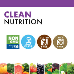 Nutritional information and certifications area on packaging
