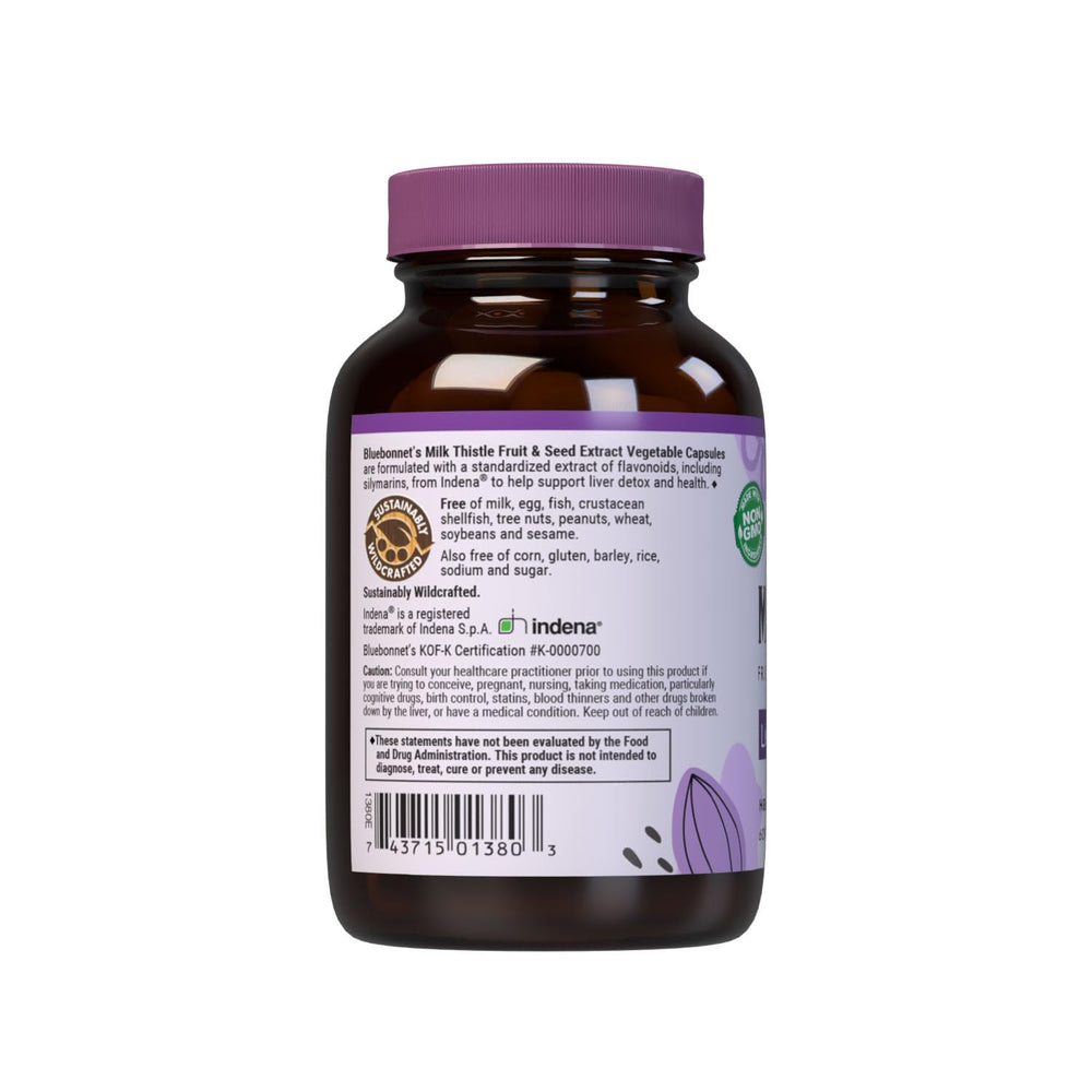 Product packaging shot of BlueBonnet Milk Thistle Fruit & Seed Extract 60 count