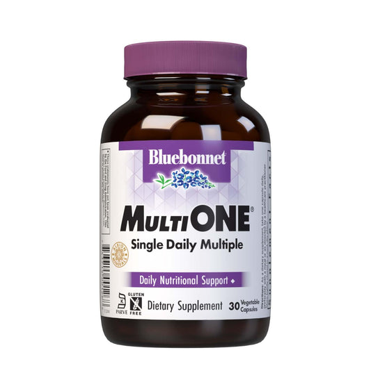 Bluebonnet Mult One with Iron bottle and 30 vegetable capsules