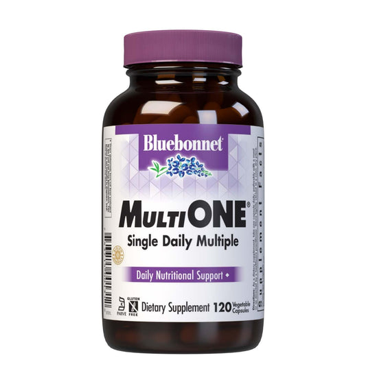 Bluebonnet Multi One with Iron bottle and 120 veggie capsules