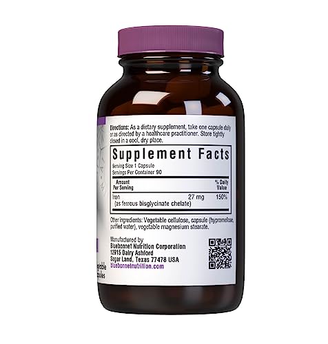 Bluebonnet Albion iron supplement product features and benefits