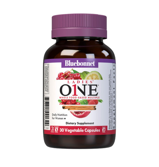 Bluebonnet Nutrition Ladies One Organic Vegetable Capsule bottle label