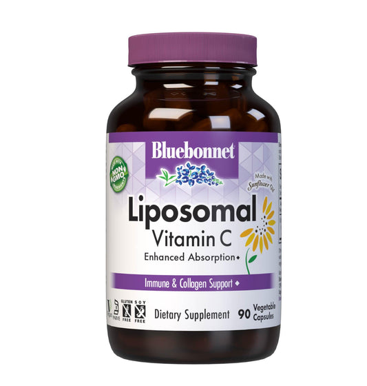 BlueBonnet Liposomal Vitamin C bottle with 90 vegetarian capsules