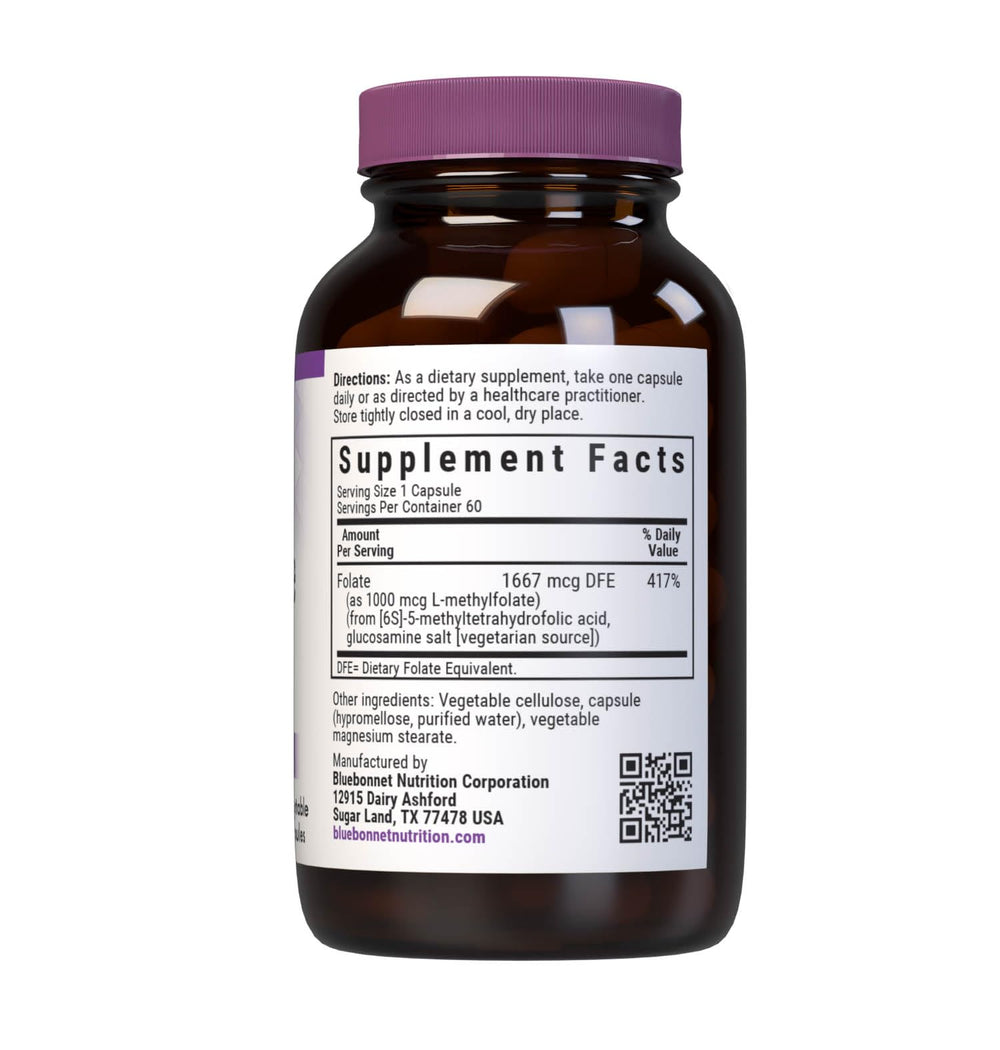 BlueBonnet Methylfolate 60 vegetable capsules container